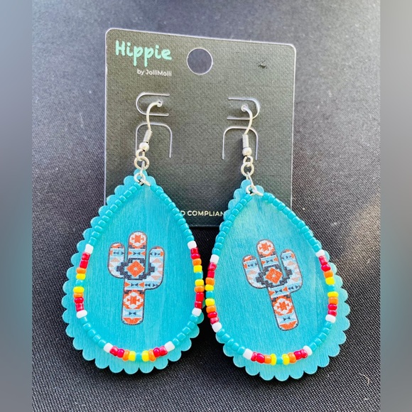 Cactus Navajo Western Earrings - Picture 1 of 1